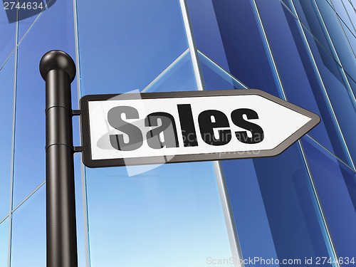 Image of Marketing concept: Sales on Building background