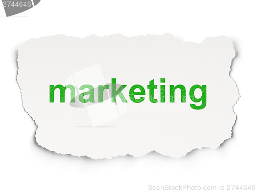 Image of Advertising concept: Marketing on Paper background