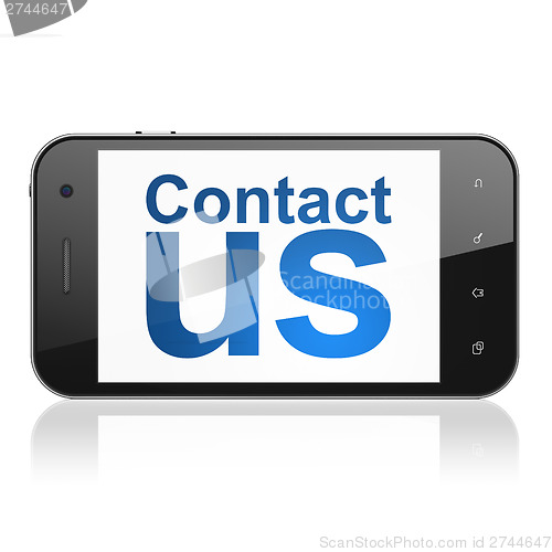 Image of Advertising concept: Contact Us on smartphone