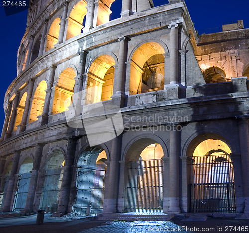 Image of colosseum at night dusk