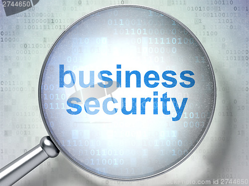 Image of Privacy concept: Business Security with optical glass