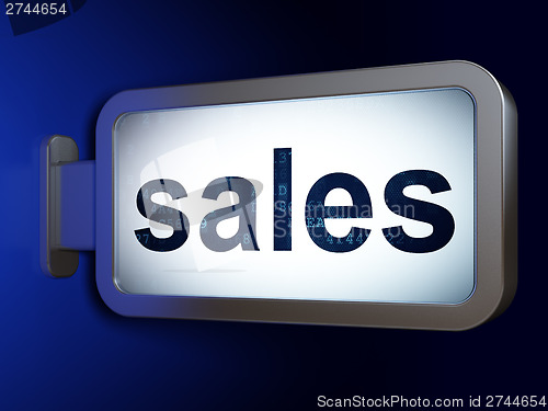 Image of Advertising concept: Sales on billboard background