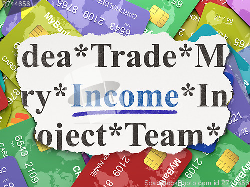 Image of Business concept: Income on Credit Card background