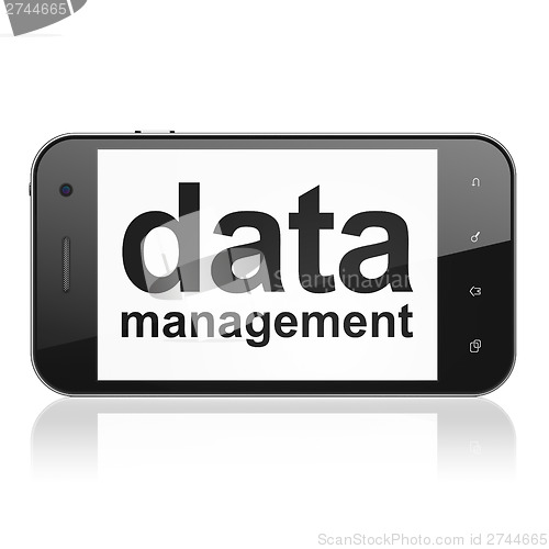 Image of Information concept: Data Management on smartphone
