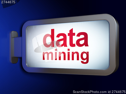 Image of Data concept: Data Mining on billboard background