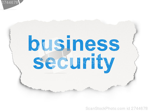 Image of Privacy concept: Business Security on Paper background