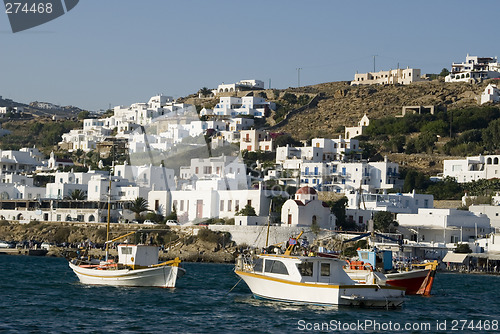 Image of harbor in the greek islands