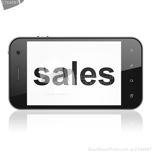 Image of Marketing concept: Sales on smartphone
