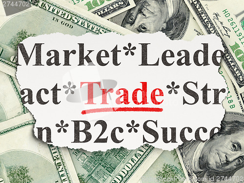 Image of Finance concept: Trade on Money background