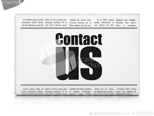 Image of Marketing news concept: newspaper headline Contact Us