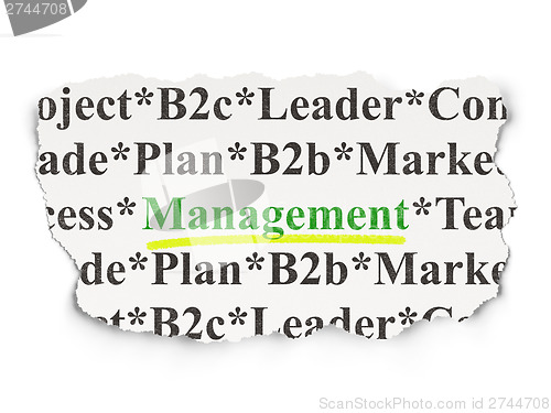 Image of Finance concept: Management on Paper background