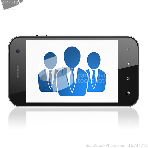 Image of Law concept: Business People on smartphone