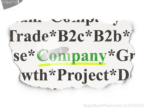 Image of Finance concept: Company on Paper background