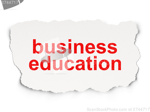Image of Education concept: Business Education on Paper background