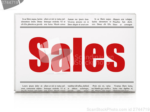 Image of Marketing news concept: newspaper headline Sales