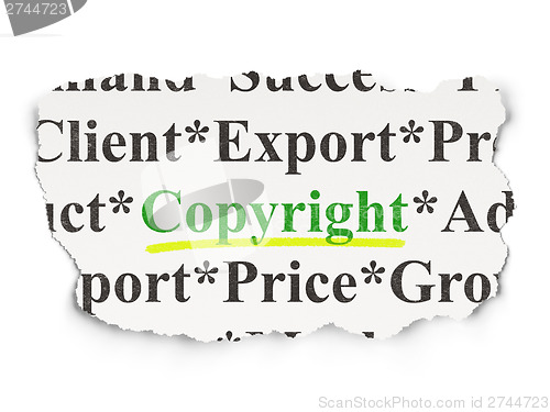 Image of Law concept: Copyright on Paper background