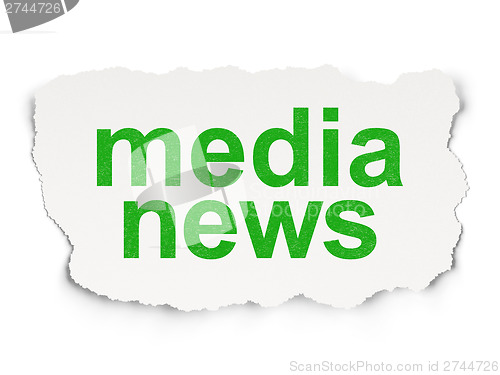 Image of News concept: Media News on Paper background