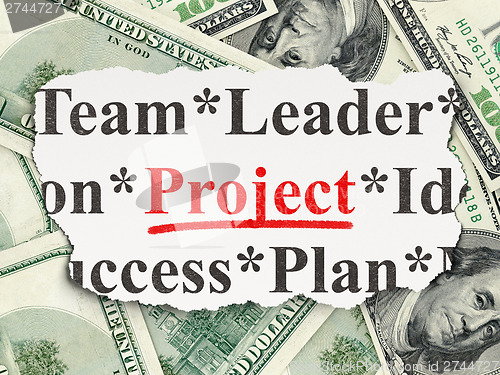 Image of Business concept: Project on Money background