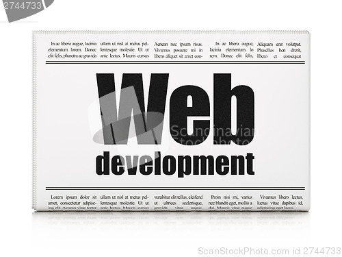 Image of Web development news concept: newspaper headline Web Development