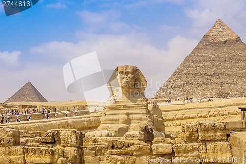 Image of Sphinx and the Great Pyramid in the Egypt