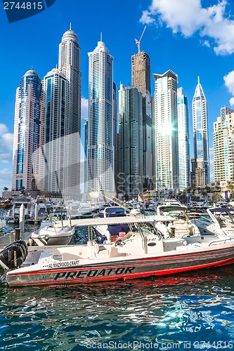 Image of Dubai Marina cityscape, UAE