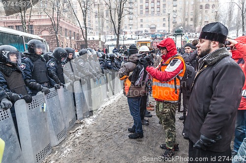 Image of Protest on Euromaydan in Kiev against the president Yanukovych