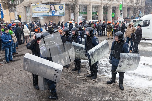 Image of Protest on Euromaydan in Kiev against the president Yanukovych