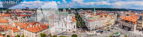 Image of Karlov or charles bridge in Prague in summer