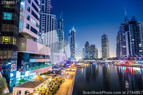 Image of Dubai Marina cityscape, UAE