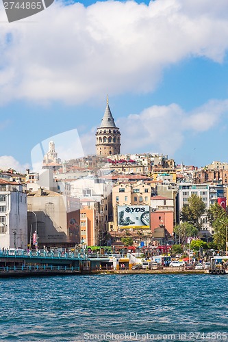 Image of Golden Horn and the historic Galata area attracts tourists from 