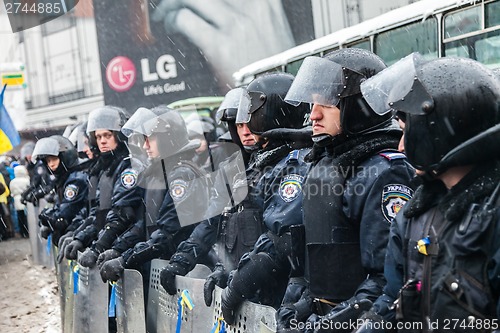 Image of Protest on Euromaydan in Kiev against the president Yanukovych