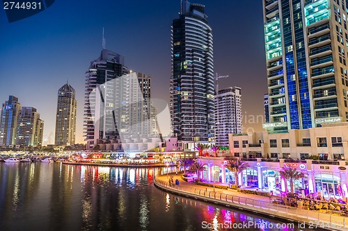 Image of Dubai Marina cityscape, UAE