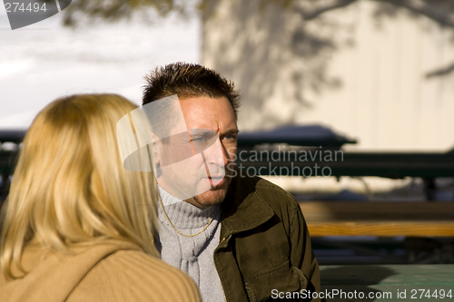 Image of Couple Talking in the Park