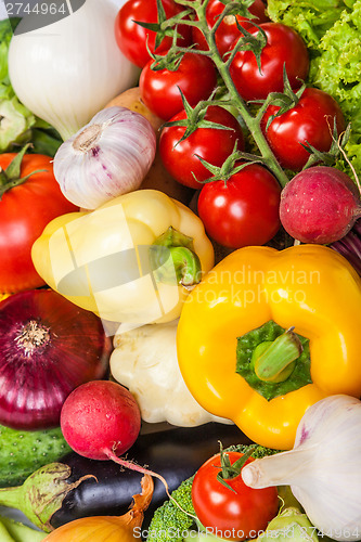 Image of Group of fresh vegetables isolated on white