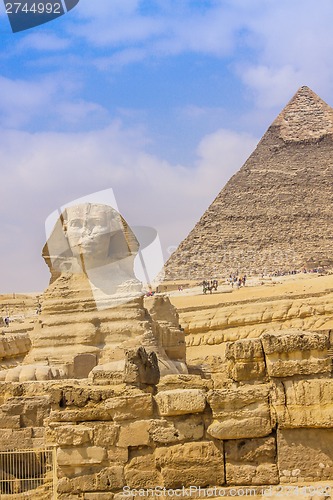 Image of Sphinx and the Great Pyramid in the Egypt