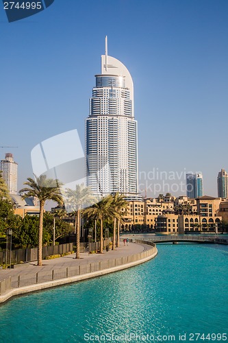 Image of Address Hotel in the downtown Dubai area overlooks the famous da