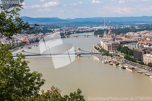 Image of View of a building of the Hungarian parliament