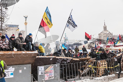 Image of Protest on Euromaydan in Kiev against the president Yanukovych