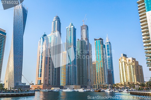 Image of Dubai Marina cityscape, UAE