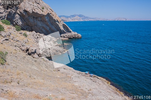 Image of Summer view seacoast. Sudak beach. Black Sea, Ukraine