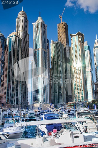 Image of Dubai Marina cityscape, UAE