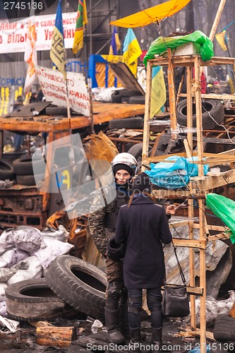 Image of Protest Against "Dictatorship" In Ukraine Turns Violent