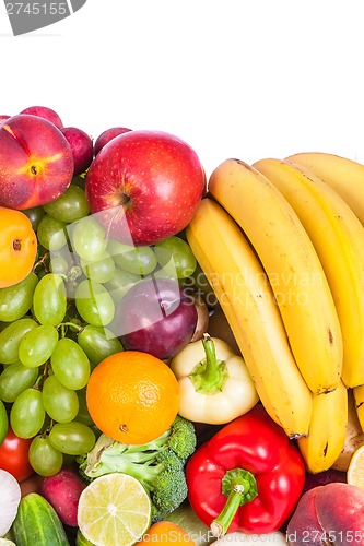 Image of Group of fresh vegetables isolated on white