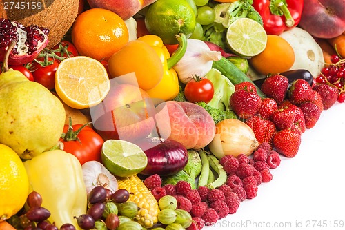 Image of Group of fresh vegetables isolated on white