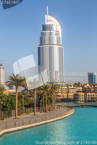 Image of Address Hotel in the downtown Dubai area overlooks the famous da