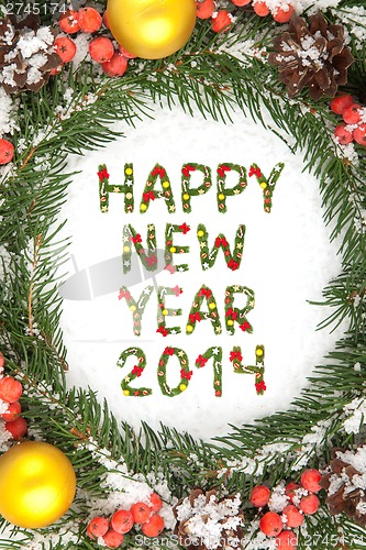 Image of Christmas card with a christmas ornamen 2014