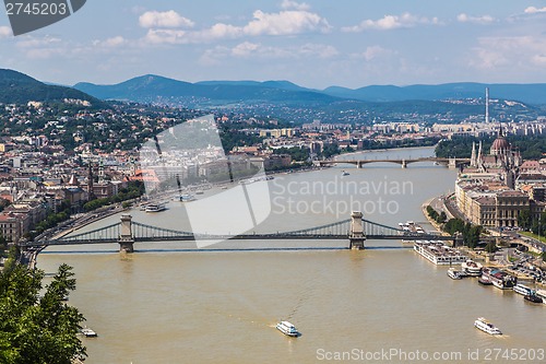 Image of View of a building of the Hungarian parliament