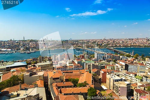 Image of Istanbul panoramic view from Galata tower. Turkey