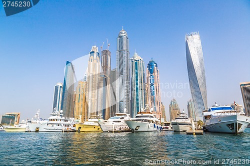 Image of Dubai Marina cityscape, UAE