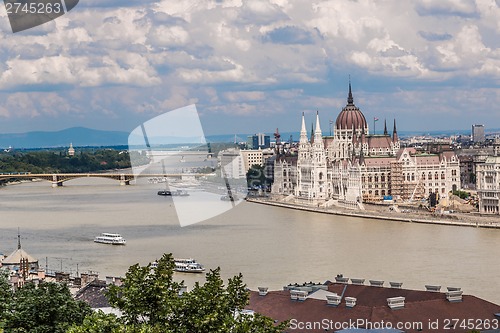 Image of The building of the Parliament in Budapest, Hungary